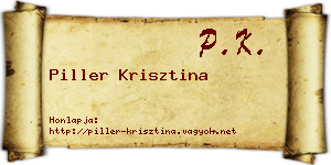 Piller Krisztina névjegykártya
