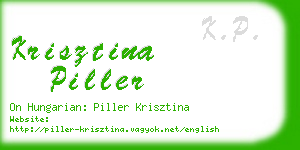 krisztina piller business card